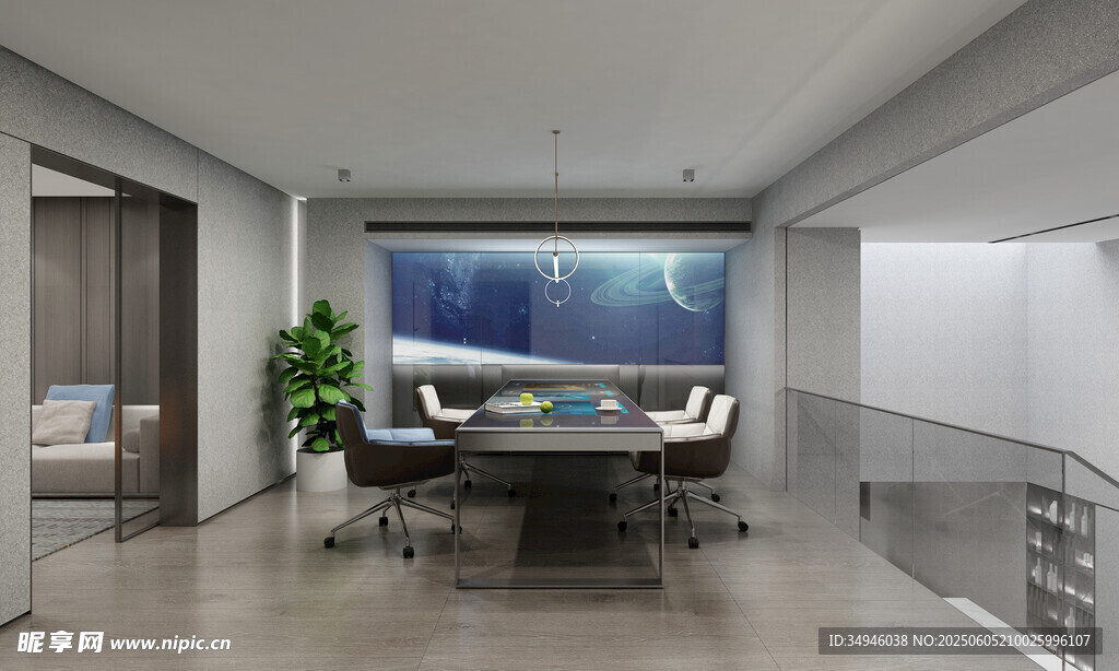 现代简约风会议室场景