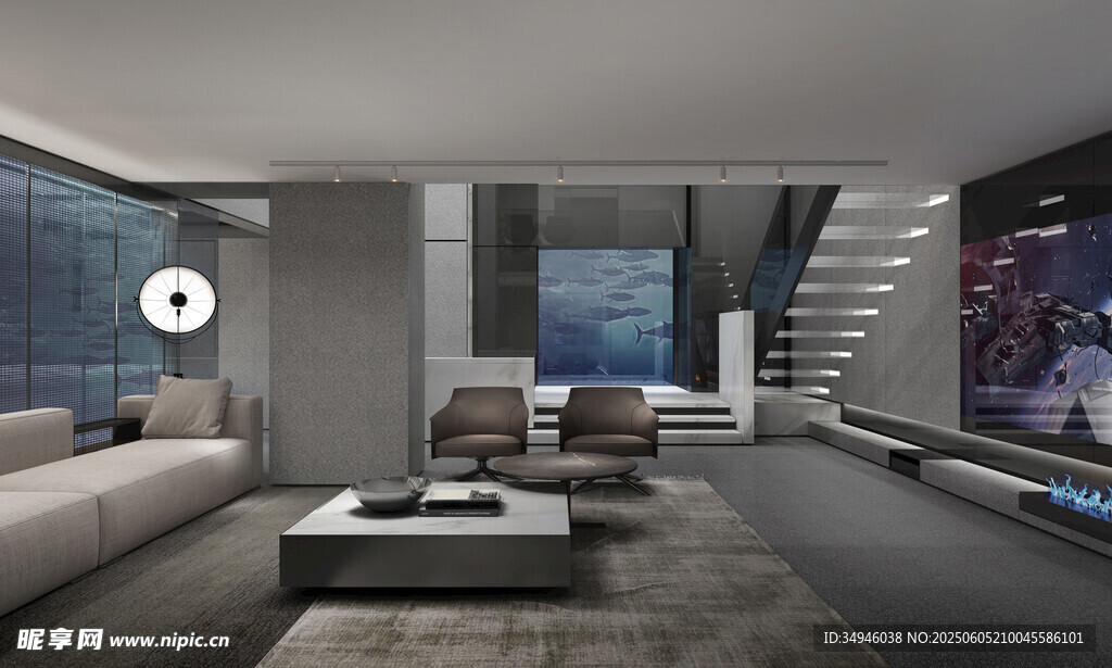 现代时尚客厅室内设计图