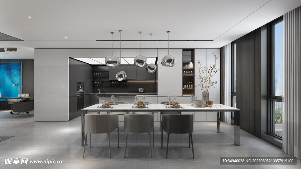 现代简约风餐厅室内设计