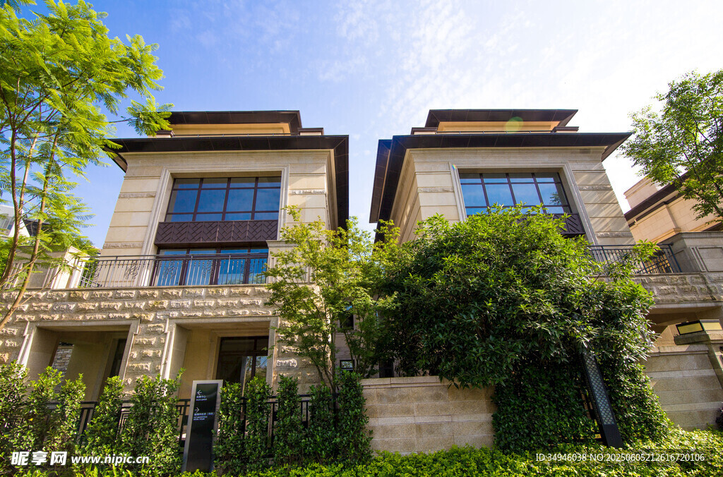 豪华双拼别墅外观景致