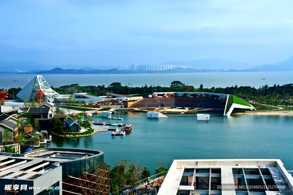 海滨城市景观俯瞰