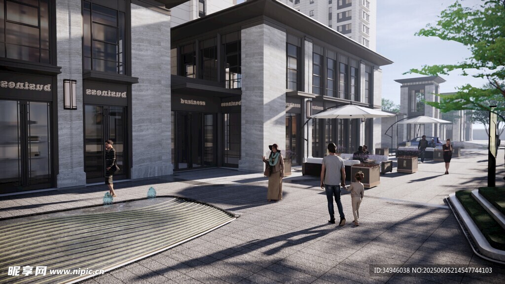 城市街道现代建筑景观