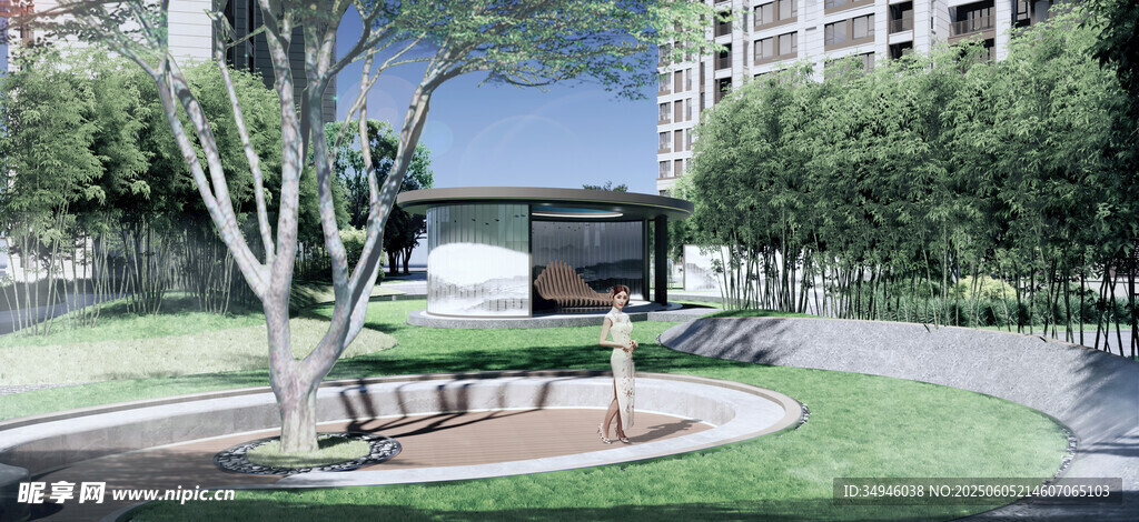 小区内的静谧休憩景观空间