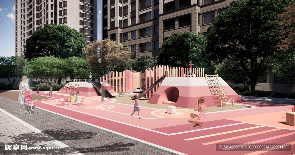 城市中的儿童户外游乐场地