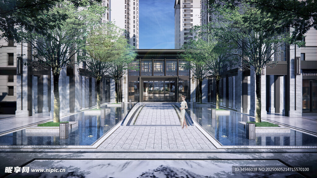 现代都市精致景观庭院