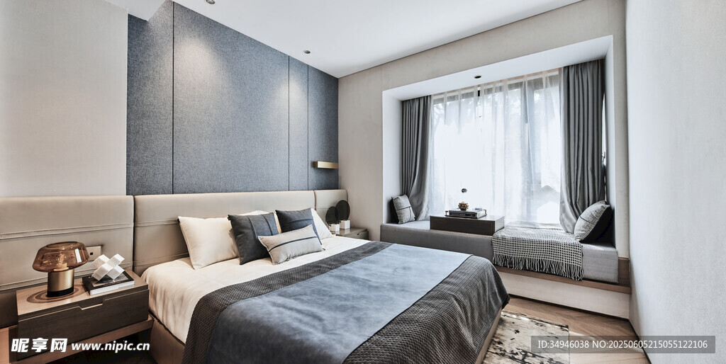现代简约风格温馨卧室空间