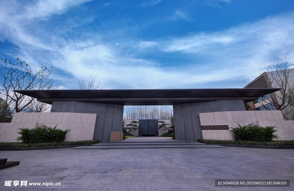 中式庭院大门建筑景观