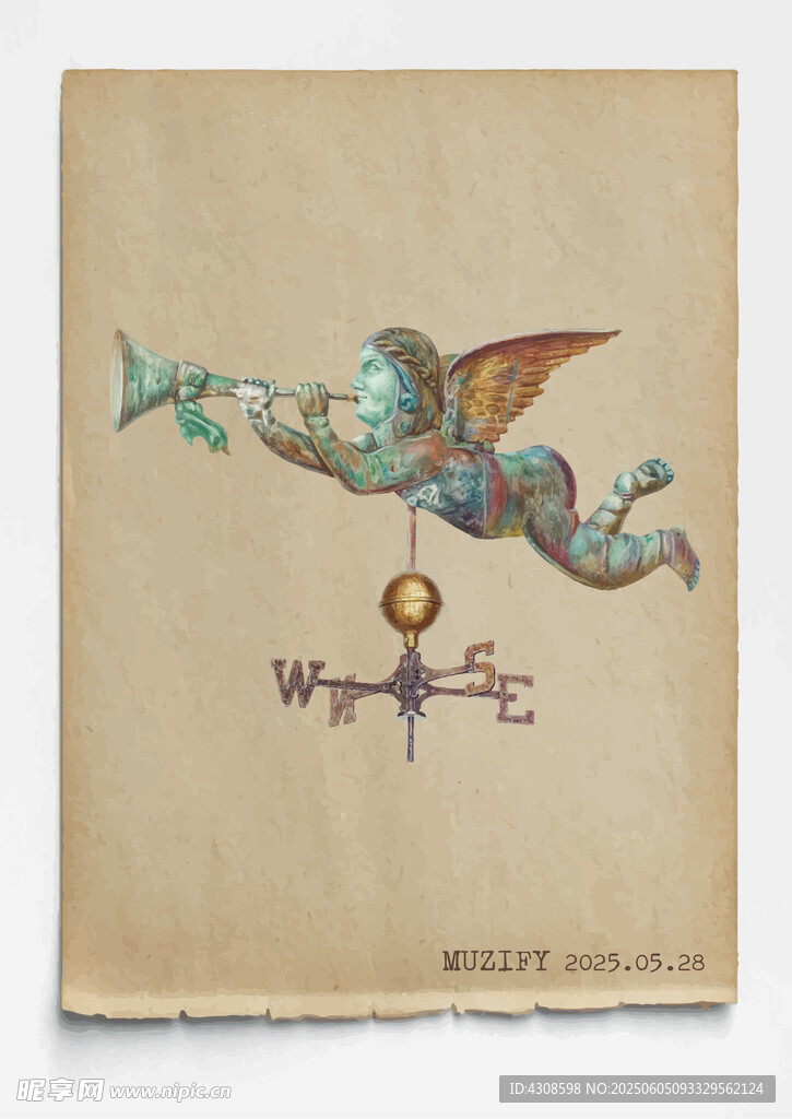 中世纪号角风向标