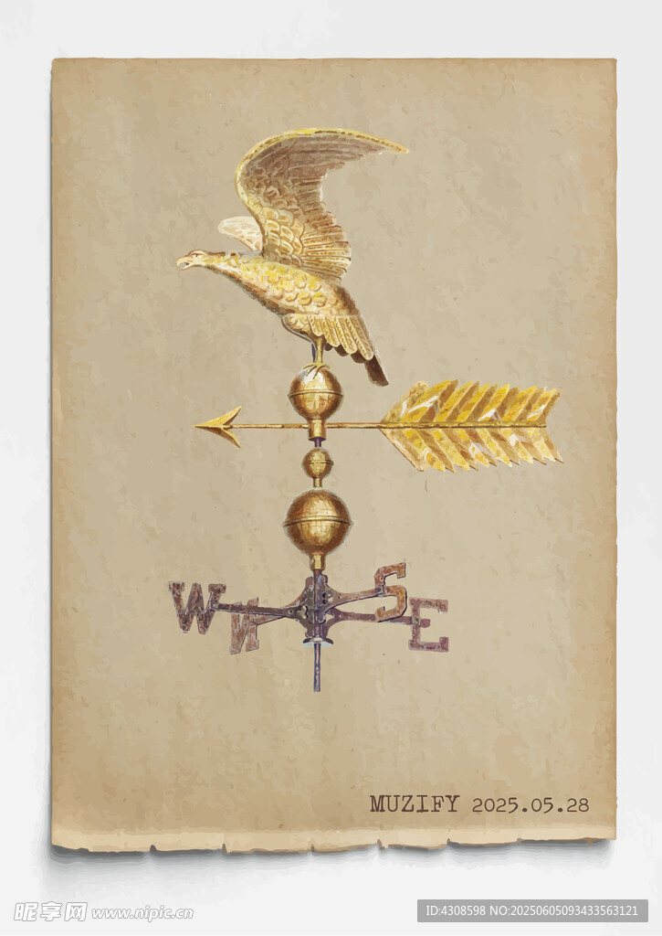 中世纪老鹰风向标