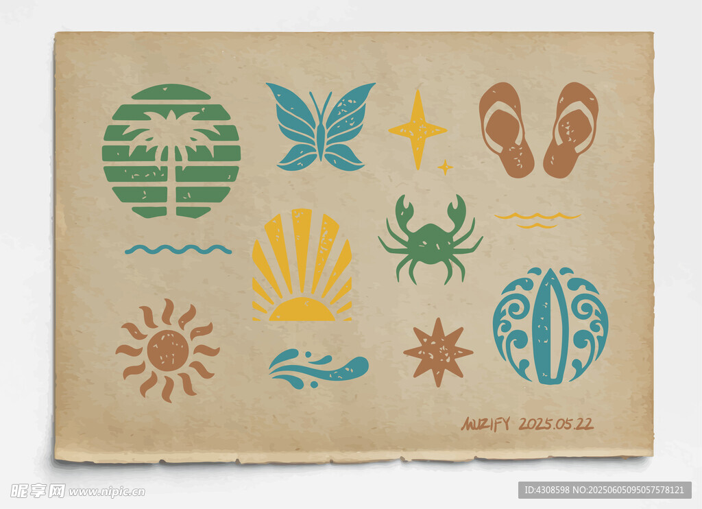 10款入夏威夷风格图案