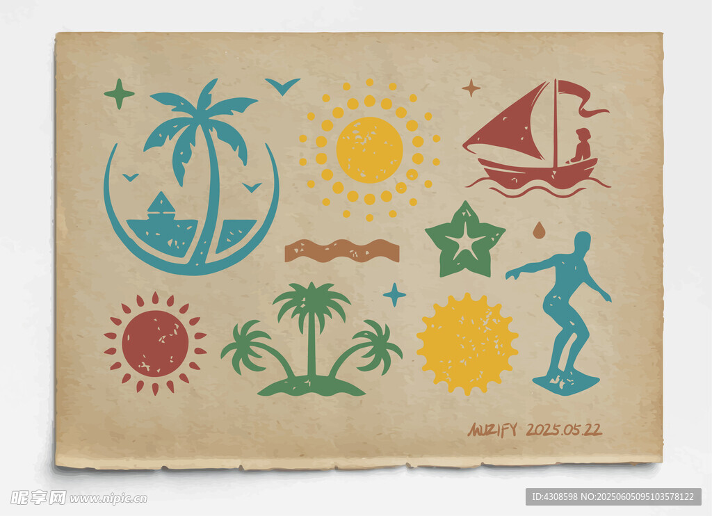 10款入夏威夷风格图案