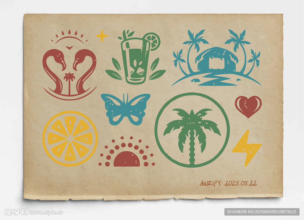 10款入夏威夷风格图案