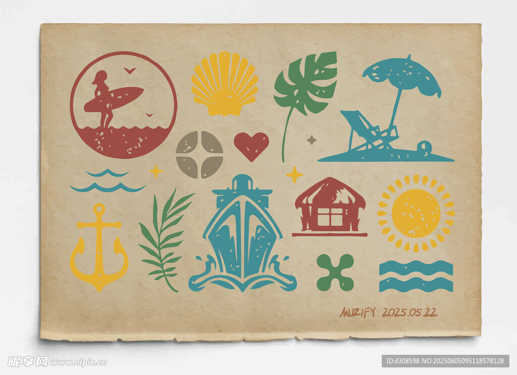 10款入夏威夷风格图案