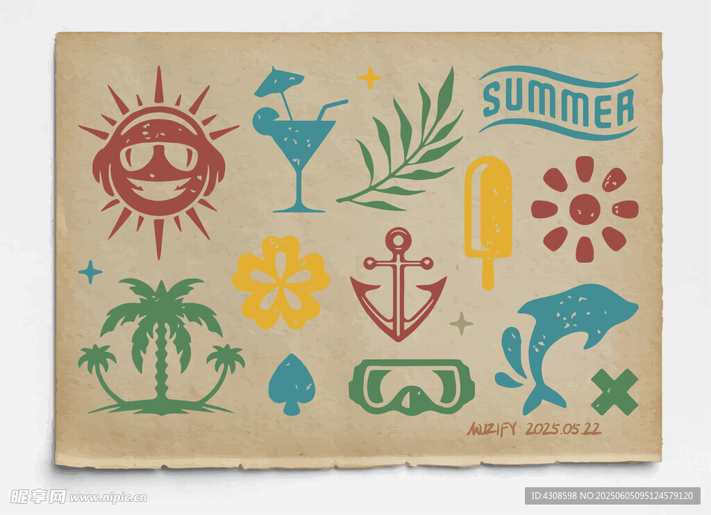 10款入夏威夷风格图案