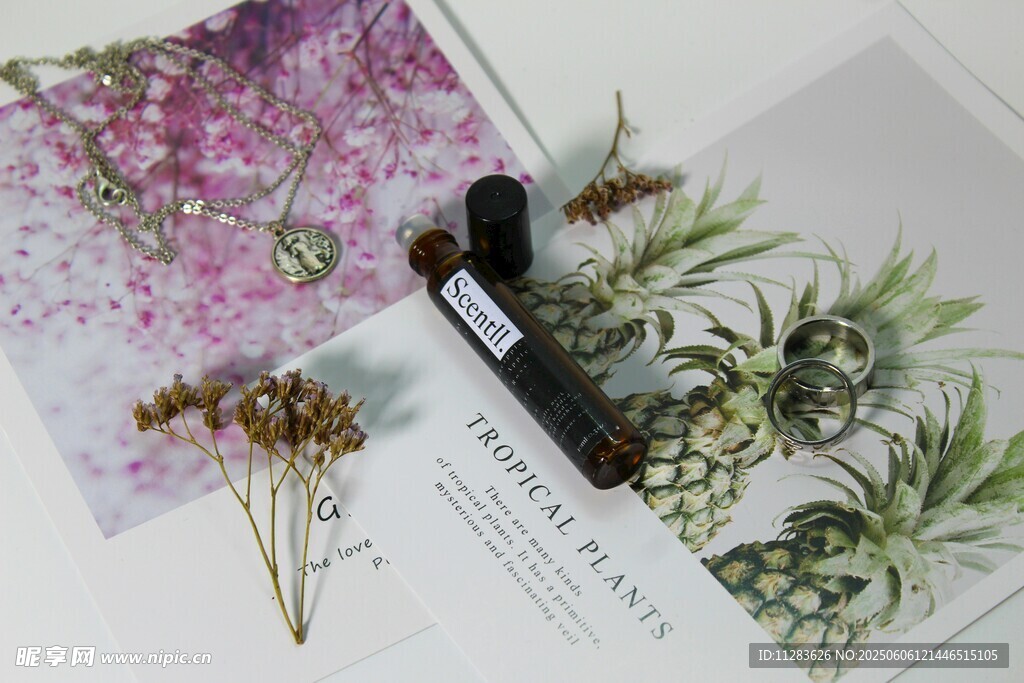 干花与文具的文艺组合