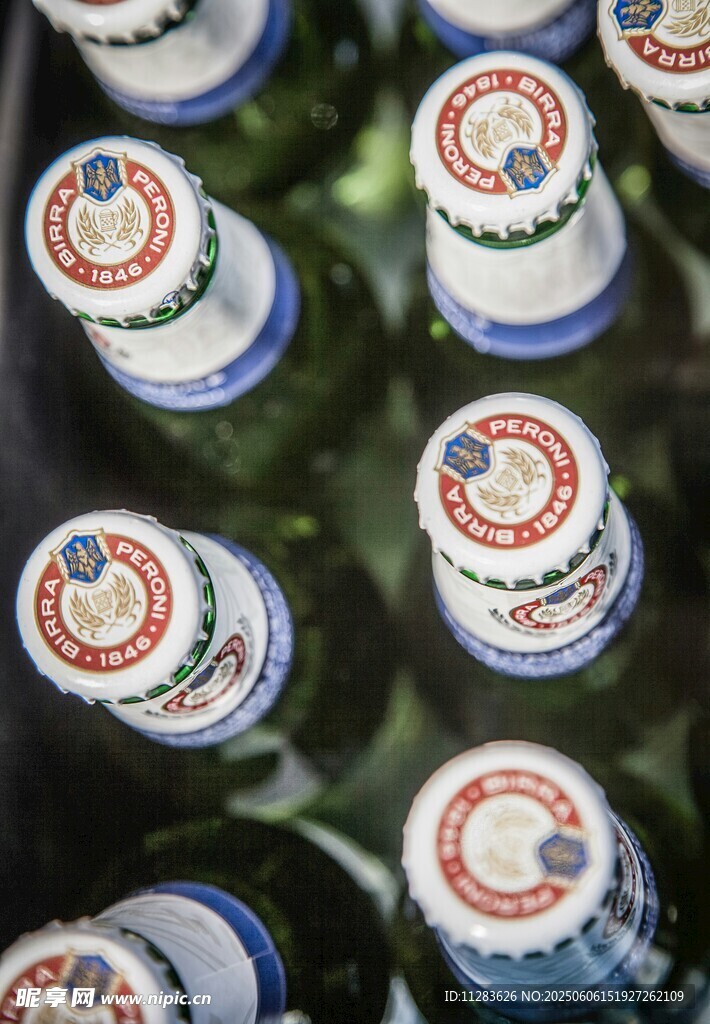 啤酒瓶盖特写