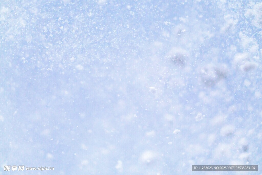 梦幻蓝色雪花背景图