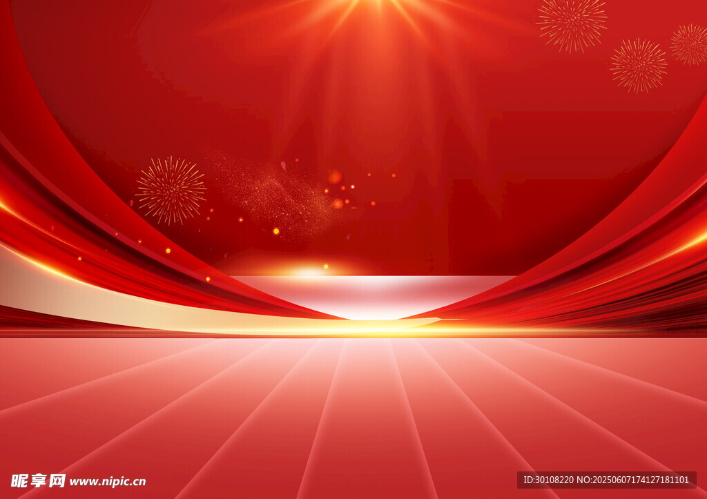 红色主背景