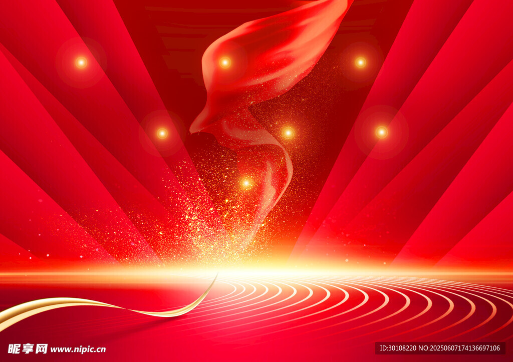 红色主背景