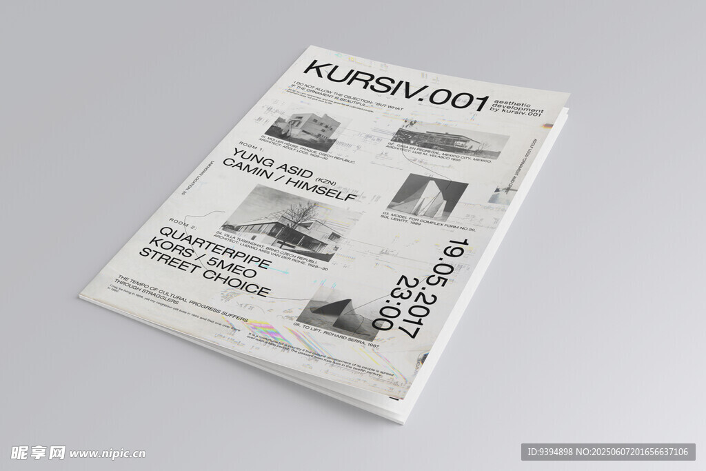 作品集杂志封面展示设计样机