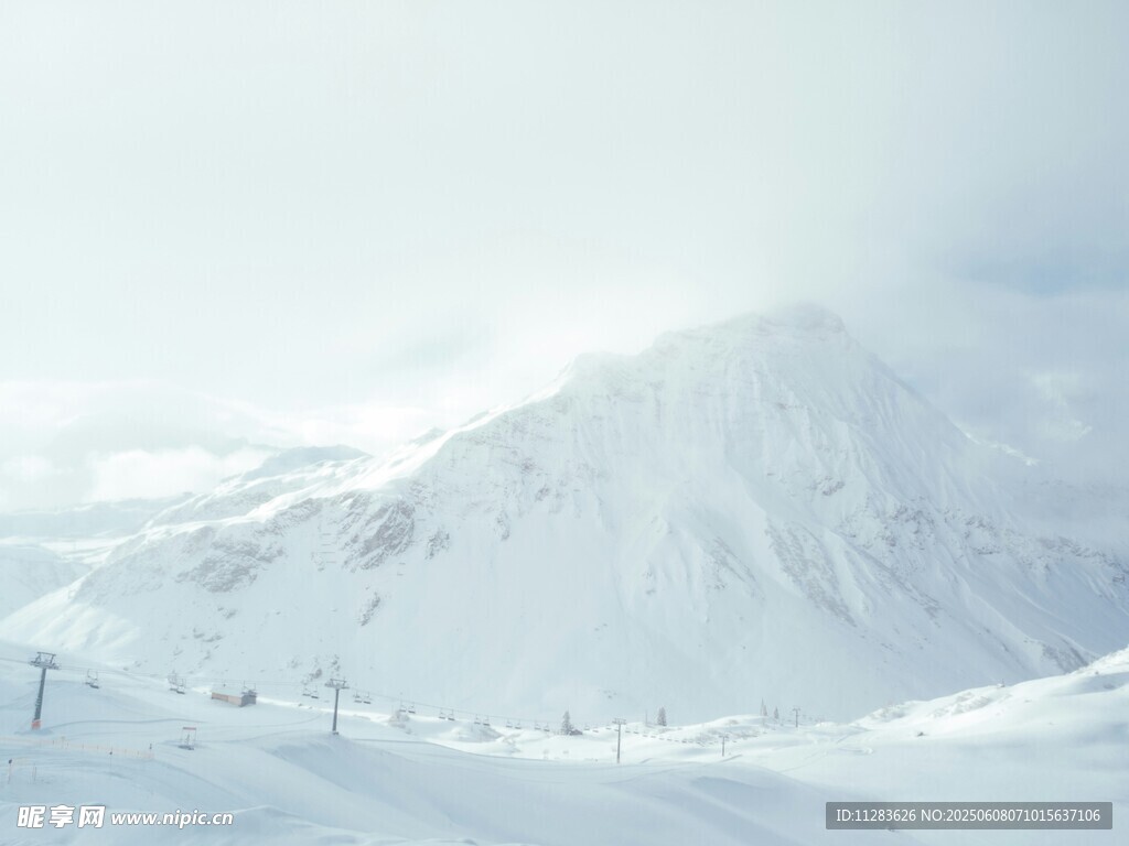 雪山雪景壮丽风光