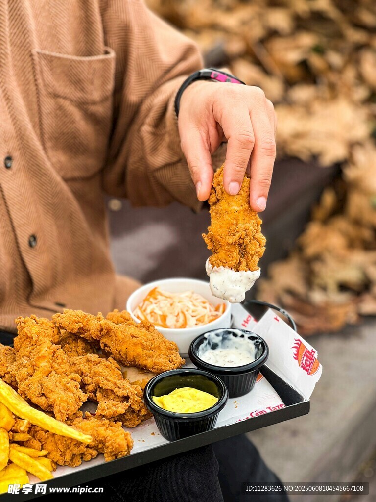 美味炸鸡诱人瞬间