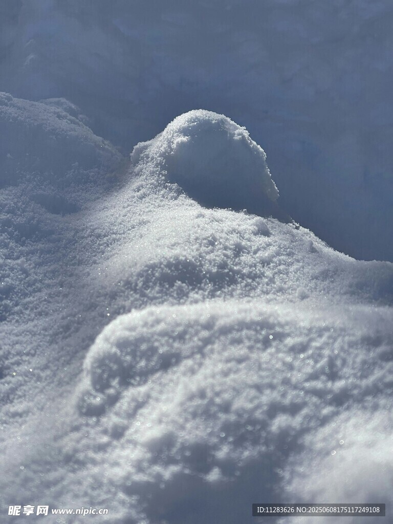 雪堆特写