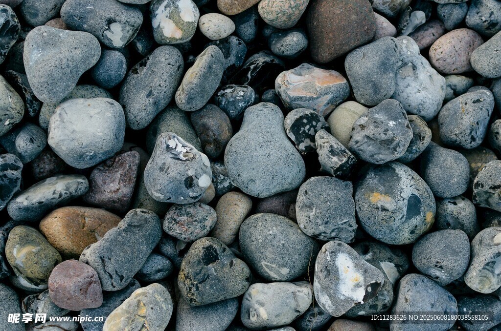多彩鹅卵石特写