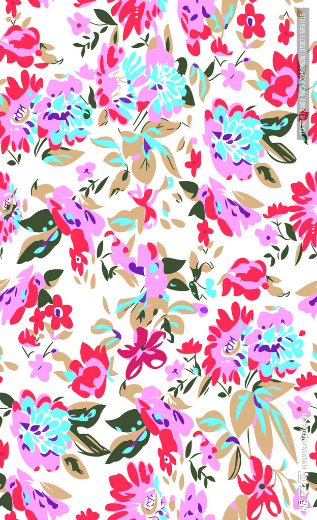 数码印花 小花 花朵 图案 设