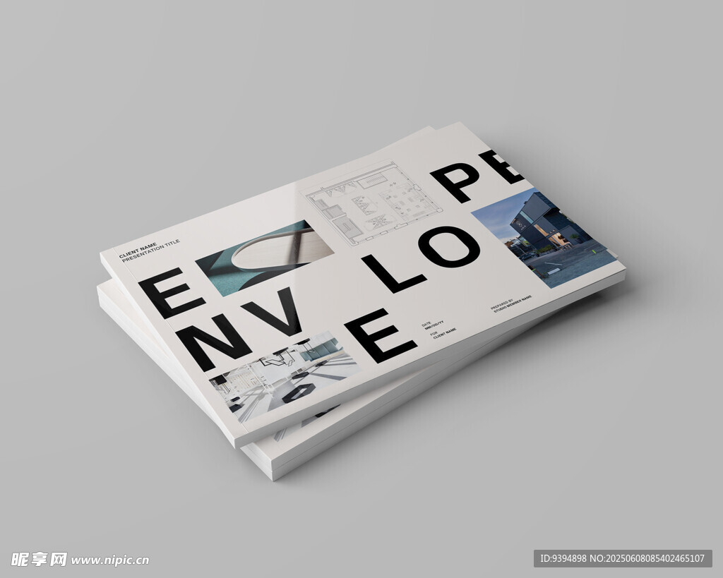 书籍画册封面设计样机素材