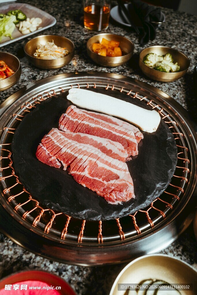 韩式烤肉美味食材展示
