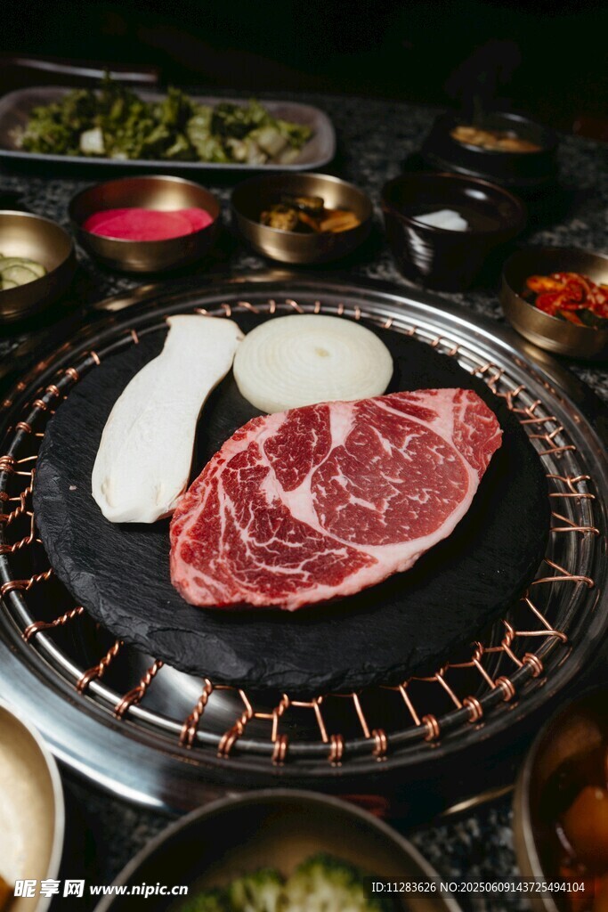 韩式烤肉食材展示