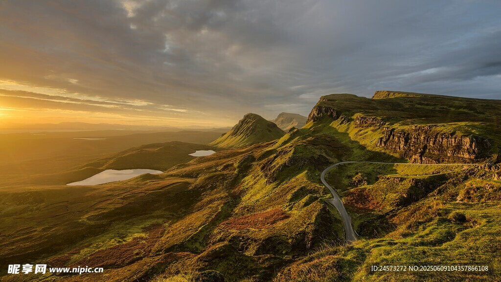 壮丽山景日出风光