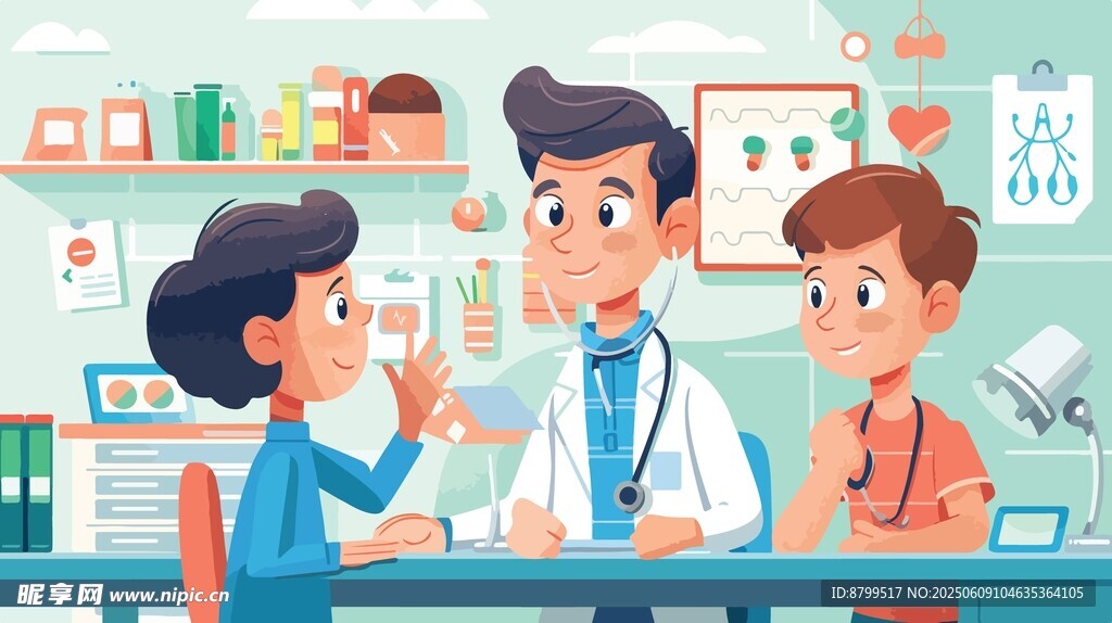 儿童医疗医患沟通医院医疗海报
