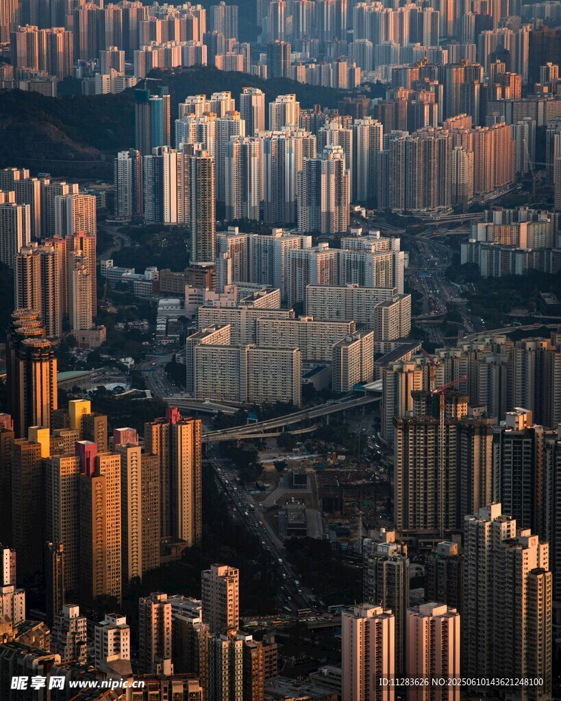 城市高楼景观俯瞰图