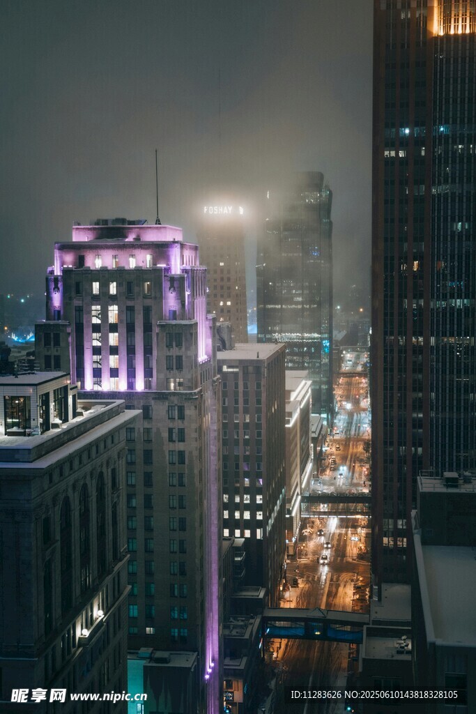 都市夜景璀璨灯光秀