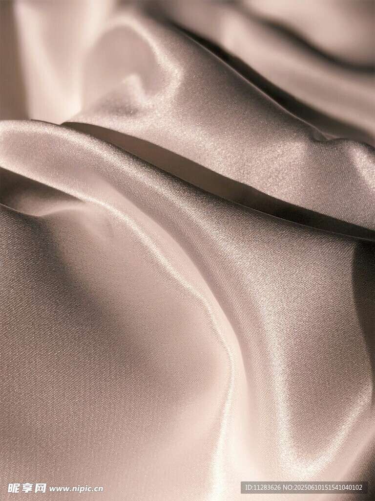 柔滑米色丝绸纹理特写