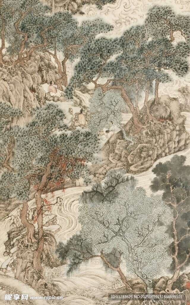 古风山水绘画场景