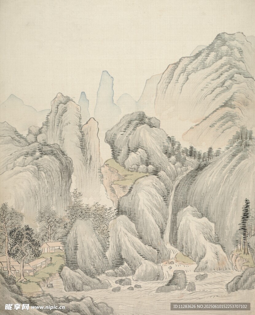 水墨山水图景