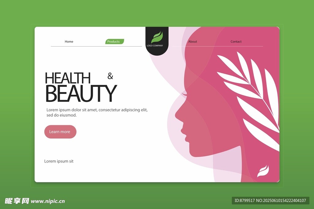 健康美容医美养生SPA海报插画