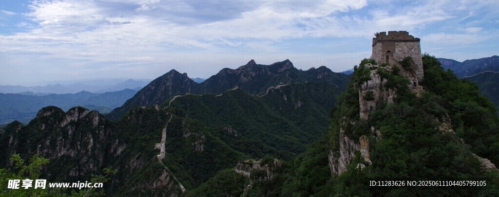 雄伟壮丽的古老长城景观