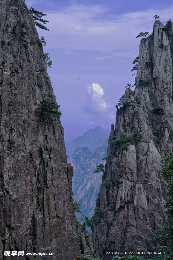 壮丽黄山奇峰景观