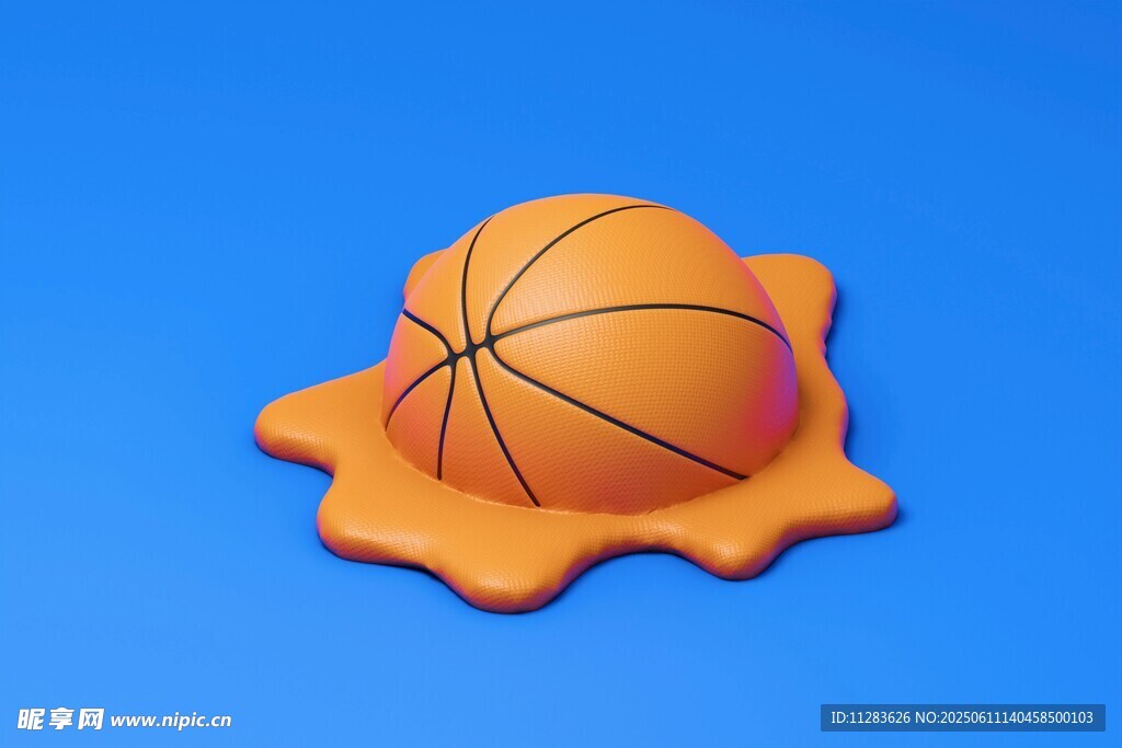 融化的篮球创意图像