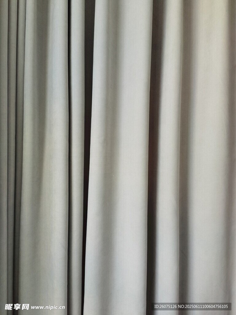 简约白色窗帘纹理特写