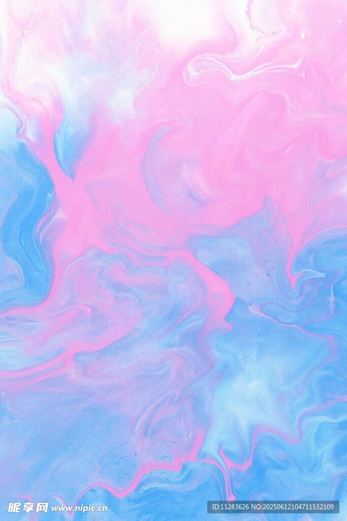 梦幻粉蓝渐变流体背景