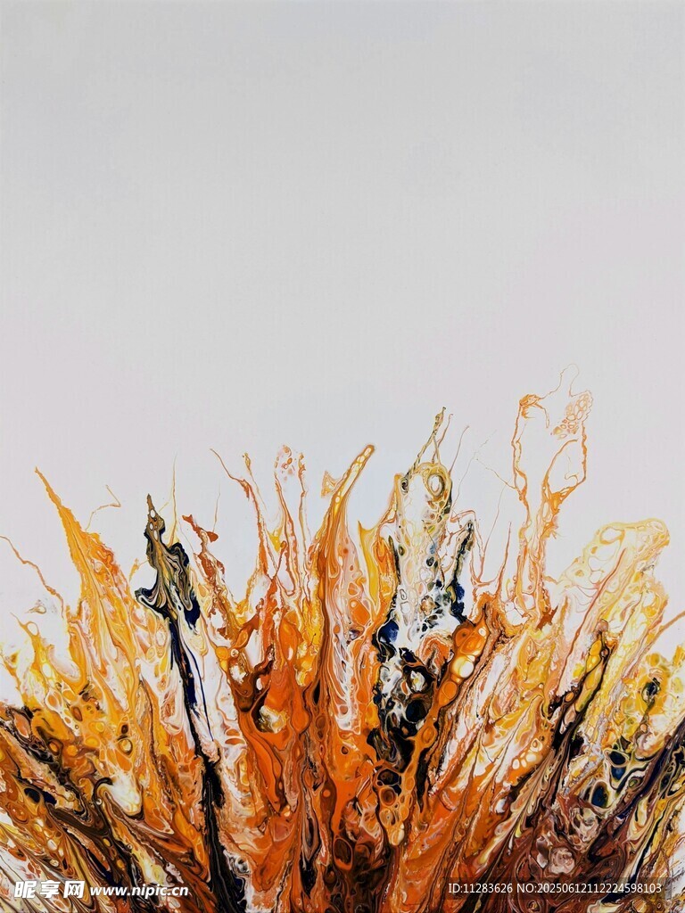 绚丽多彩的植物顶端特写