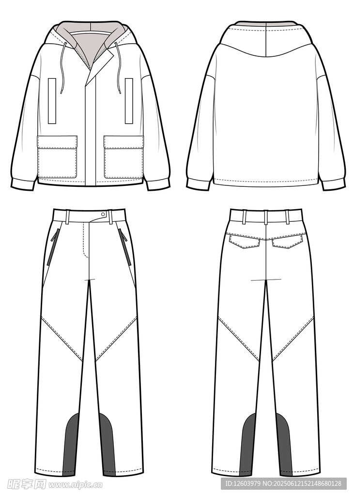 户外套装服装设计稿
