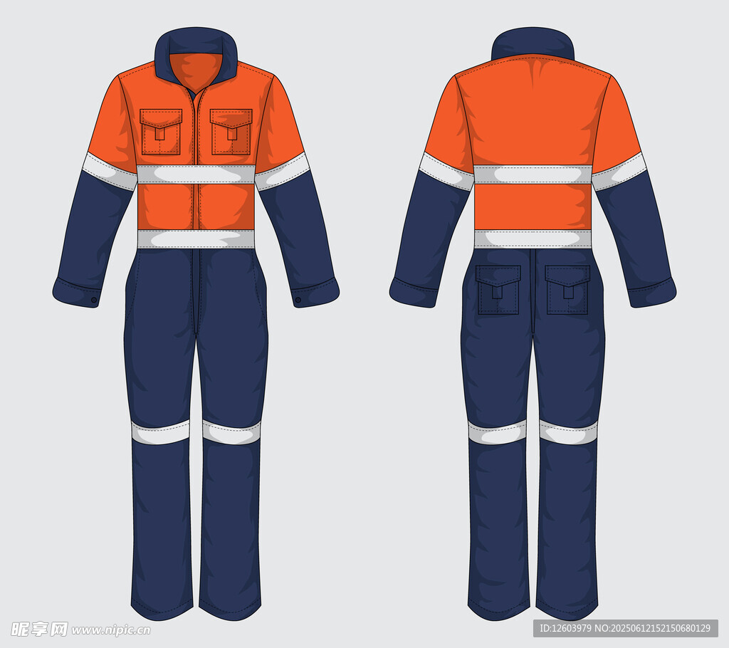反光条工作服套装展示