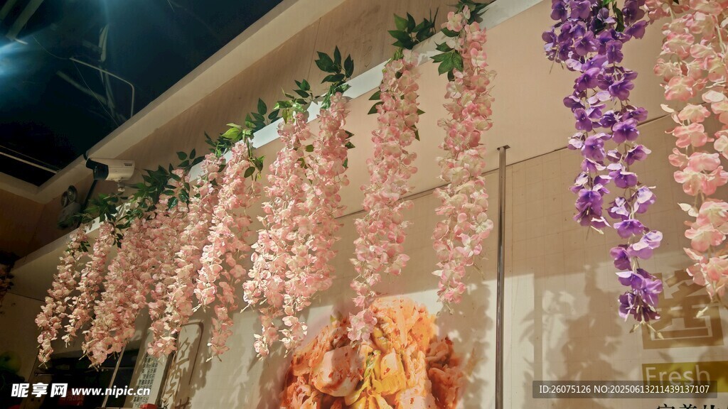 浪漫垂挂仿真花装饰