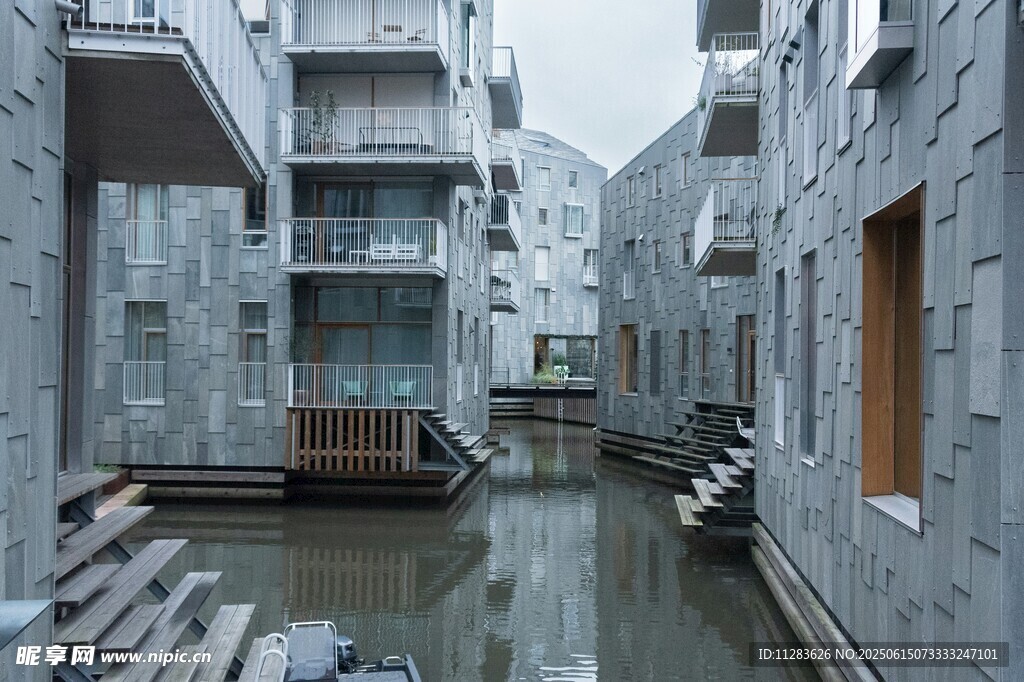 水乡风格现代建筑景观